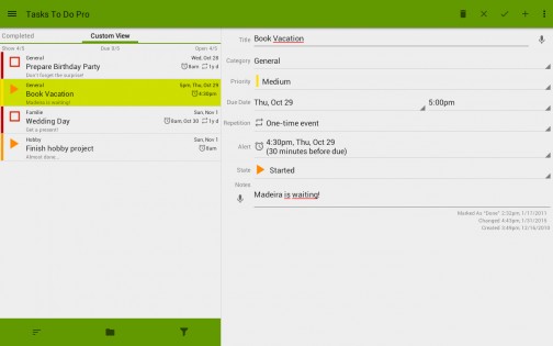 Tasks To Do Free 2.7.2. Скриншот 5