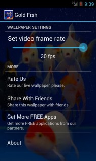 Gold Fish Video Live Wallpaper 3.0. Скриншот 5