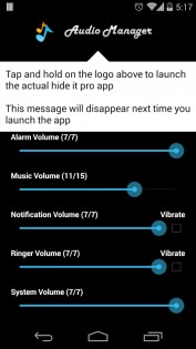 Hide It Pro (или Audio Manager) 8.7.20. Скриншот 2