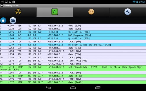 Intercepter-NG 2.8. Скриншот 3