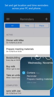 Cortana. Скриншот 1