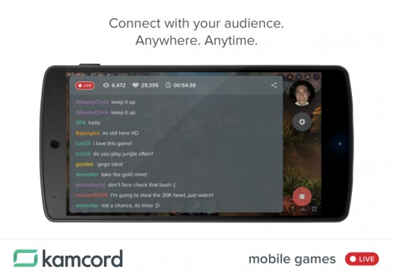 Приложение Kamcord теперь позволяет стримить мобильные игры прямо со смартфона