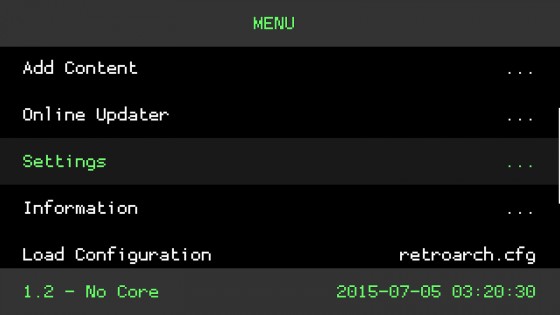 RetroArch 1.21.0. Скриншот 3