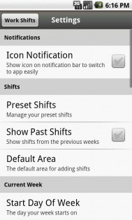 Work Shifts Free 1.7.0. Скриншот 6