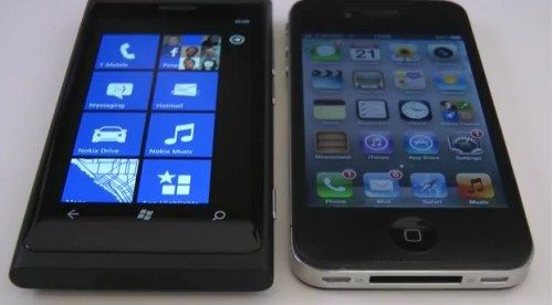 Nokia Lumia 800 VS iPhone 4