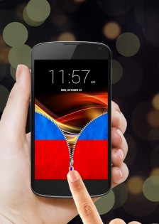 Russia Flag Zipper Lock 36.6. Скриншот 6
