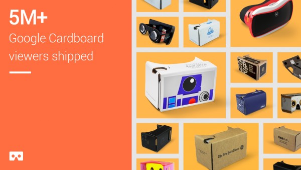 Виртуальная реальность по всему миру: продано 5 млн устройств Google Cardboard