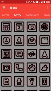 Patti Bills DarkRed Icon Pack 1.0. Скриншот 1