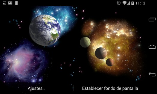 Space Live Wallpaper 3D 2.23. Скриншот 1