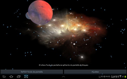 3D Galaxy Live Wallpaper HD 2.0017. Скриншот 4