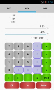 HexDecBin Calc 1.2. Скриншот 1