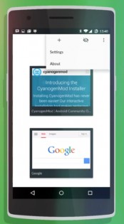 Cyanogen Browser 2.0.7. Скриншот 1