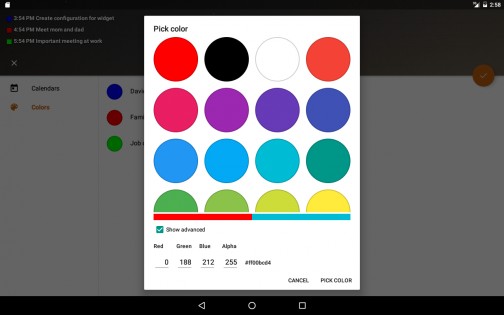 Transparent Calendar Widget 1.5.6. Скриншот 7