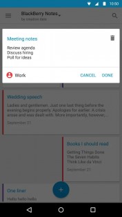 Заметки от BlackBerry 2.2447.2. Скриншот 3