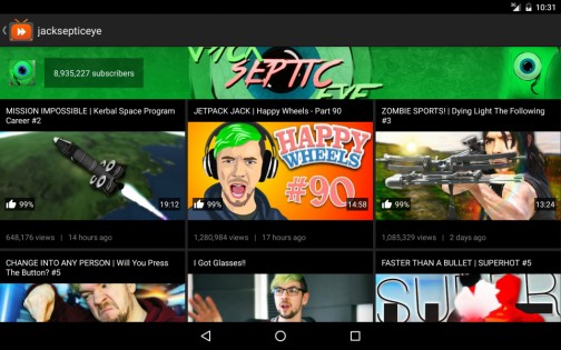 SkyTube 2.987. Скриншот 1