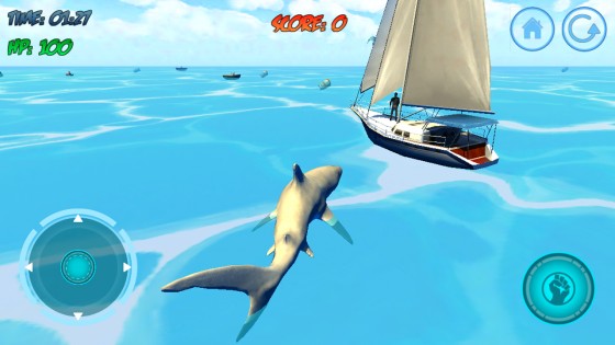 Shark Attack 3D Simulator 1.1. Скриншот 2