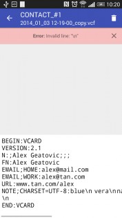 Контакты VCF 4.2.69. Скриншот 7