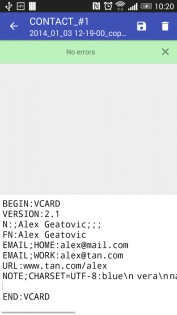 Контакты VCF 4.2.69. Скриншот 8