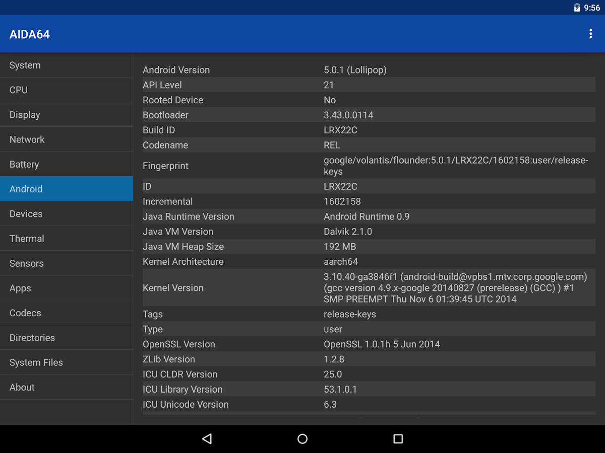 Скачать AIDA64 2.05 для Android