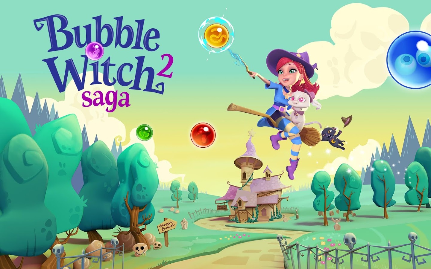 Bubble Witch 2 Saga - это продолжение интересной бесплатной аркады-головоло...