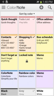 ColorNote 4.6.1. Скриншот 5