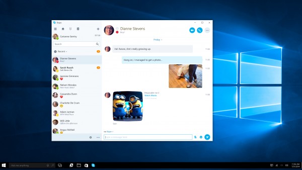 Microsoft выпустит новое универсальное приложение Skype для Windows 10