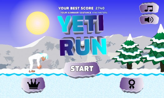 Yeti Run 1.1. Скриншот 1