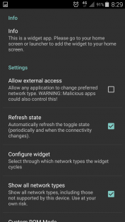 Toggle Network Type 5.0 1.1.6.0. Скриншот 2