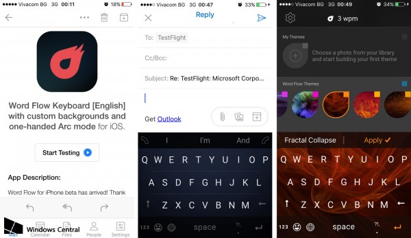 В сети появились скриншоты клавиатуры Microsoft Word Flow для iOS