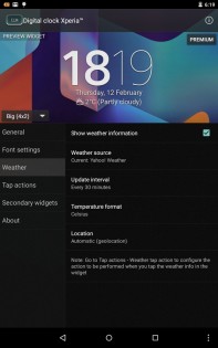 Цифровые часы Xperia 6.9.12.634. Скриншот 11