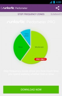 Runtastic Pedometer Step Count 1.6.2. Скриншот 3