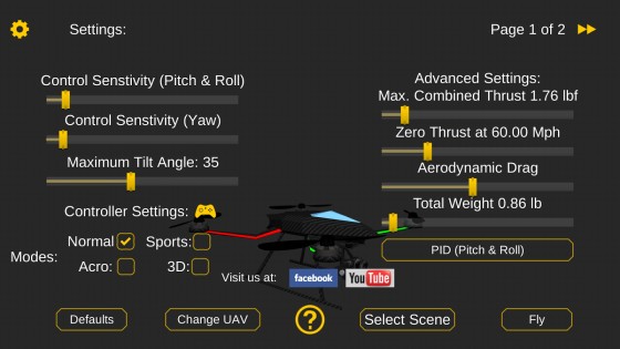 QuadcopterFX Simulator 1.78. Скриншот 9