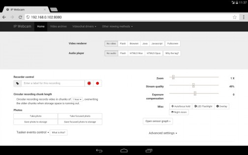 IP Webcam 1.17.22.891. Скриншот 5