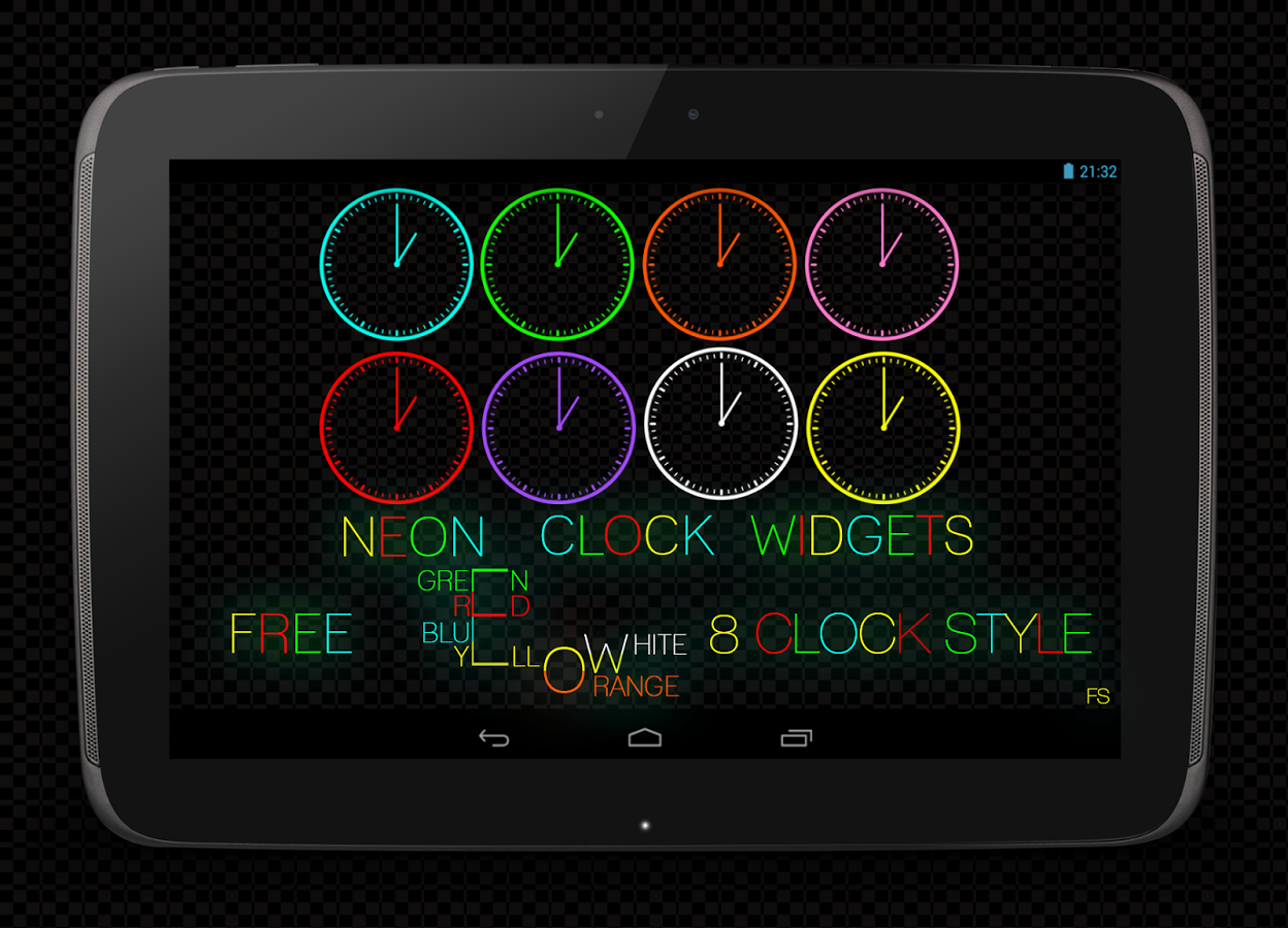 Скачать Neon Clock Widgets 1.3.0 для Android