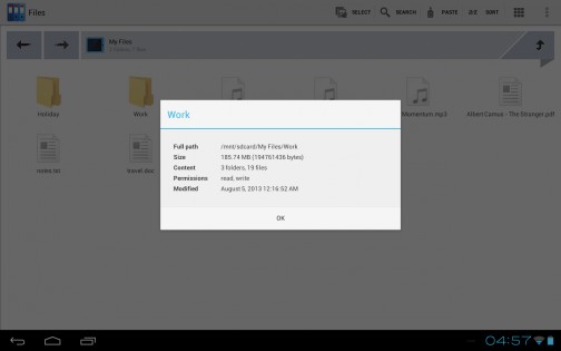 Zenfield File Manager 1.7.2. Скриншот 8