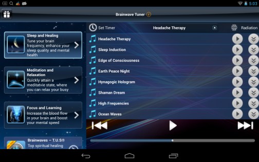 Brainwave Tuner 4.4.1. Скриншот 9