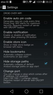 Droid Over Wifi 1.6.4. Скриншот 2