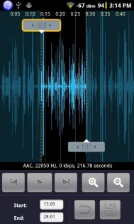 Android Audio Editor 1.0.5. Скриншот 2