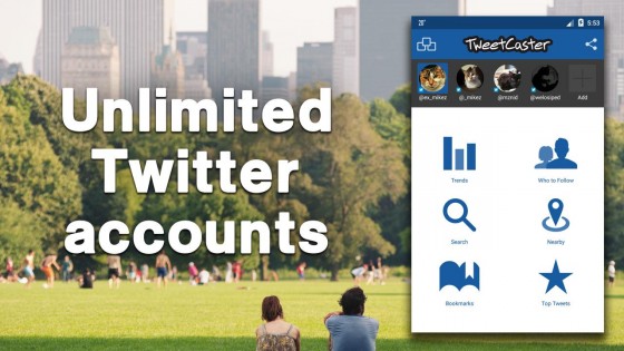 TweetCaster 9.4.7. Скриншот 2