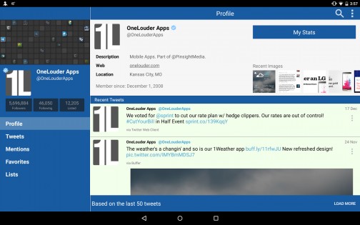 TweetCaster 9.4.7. Скриншот 11