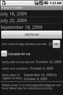 Period and Ovulation Tracker 4.1. Скриншот 1