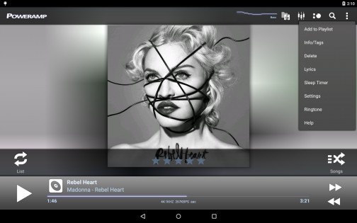 Poweramp 988.0. Скриншот 10