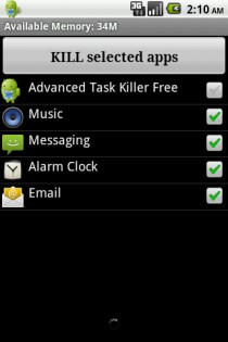 Advanced Task Killer Free 2.2.1B216. Скриншот 1