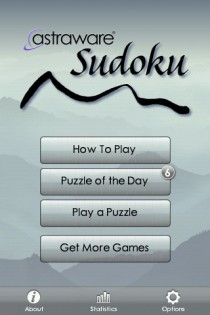 Astraware Sudoku 1.6.0. Скриншот 1