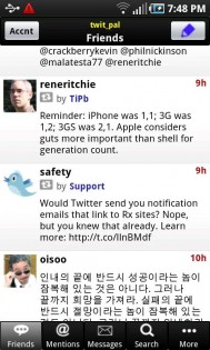 TwitPal 1.10.01. Скриншот 1