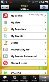 TwitPal 1.10.01. Скриншот 3