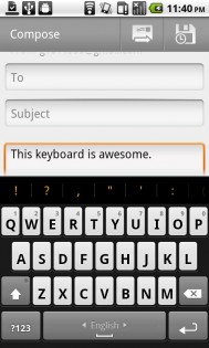Keyboard from Android 2.3 + 1.0.15.2. Скриншот 1