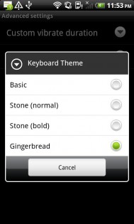 Keyboard from Android 2.3 + 1.0.15.2. Скриншот 3