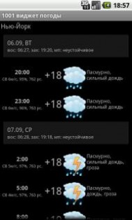 1001 weather widget 1.3.1. Скриншот 1