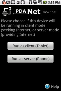 PdaNet Tablet 1.21. Скриншот 1